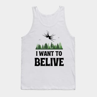 I Want to Belive - Shadow Ship - White - Sci-Fi Tank Top